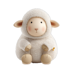 Cute Plush Sheep Toy - Adorable Fluffy Lamb Icon