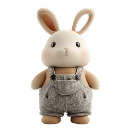 Cute Rabbit Icon: Adorable Bunny for Kids' Designs