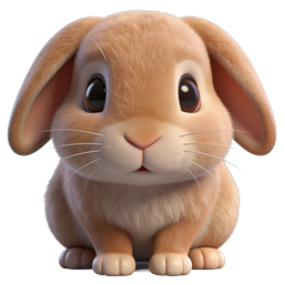 Cute Rabbit Icon for Playful Designs
