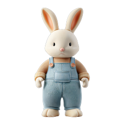 Cute Rabbit Icon for Kids and Families