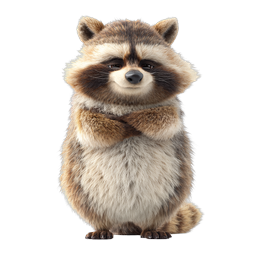 Adorable 3D Raccoon Character Icon | Cute Wildlife Mascot