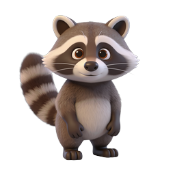Charming Cute Raccoon Icon for Fun Designs