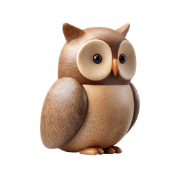 Cute Realistic Owl Icon - 3D Rendered Wildlife Character