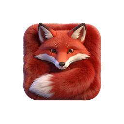 Cute Red Fox Icon | 3D Realistic Wildlife Animal
