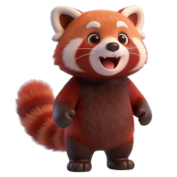 Cute Red Panda Icon for Playful Designs