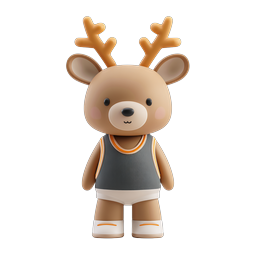 Cute Reindeer Sport Icon for Kids' Designs