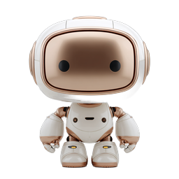 Cute AI Robot Icon - Friendly Tech Mascot Design