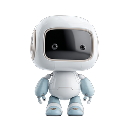 Friendly 3D Robot Character Icon - Cute AI Assistant