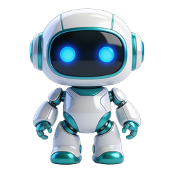 Cute 3D Robot Character Icon | AI & Technology