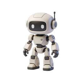 Friendly 3D Robot Character Icon for AI & Tech