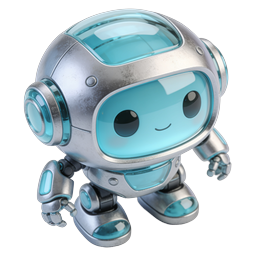 ไอคอนหุ่นยนต์ 3D สุดน่ารัก - ดีไซน์ตัวละคร AI ที่เป็นมิตร