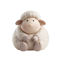 Cute Clay Sheep Character Icon | Adorable 3D Animal Mascot