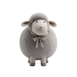 Cute 3D Sheep Character Icon with Bow Tie | Farm Animal