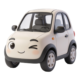 Cute Smart Car Icon - Adorable Cartoon Vehicle