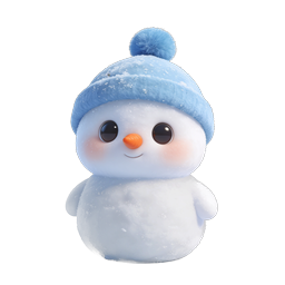 Adorable Cute Snowman Icon - Winter Holiday Character