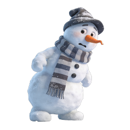 Cute 3D Snowman Winter Holiday Icon