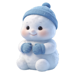 Cute Snowman Winter Character Icon | Holiday Mascot