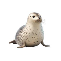 Cute Spotted Seal Icon - Adorable Marine Wildlife Design