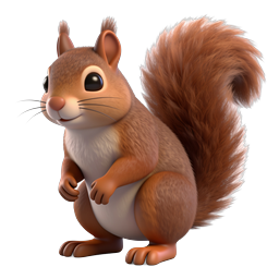 Cute Squirrel Icon for Nature Projects