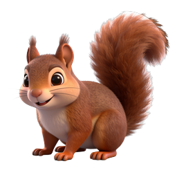 Cute Squirrel Icon for Nature Themes
