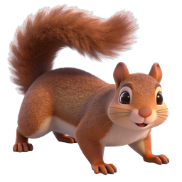 Adorable Cartoon Squirrel Icon for Nature Projects
