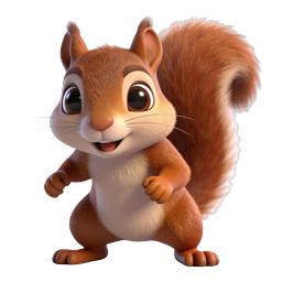 Cute Squirrel Icon for Whimsical Designs