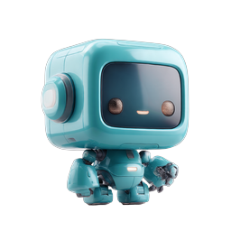 Cute Teal Robot Character 3D Icon | AI Assistant