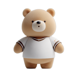 Cute Teddy Bear 3D Character Icon