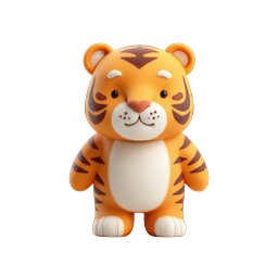 Cute Tiger Icon for Children's Designs and Branding