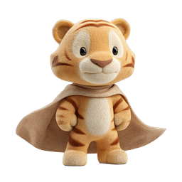 Adorable Cute Tiger Icon with Cape for Kids