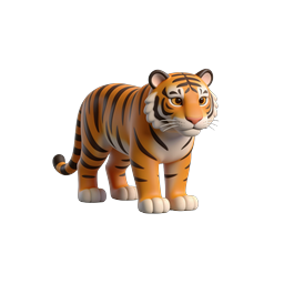 Cute 3D Tiger App Icon - Cartoon Wildlife Design