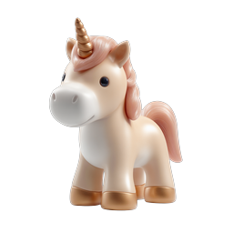 Cute Cartoon Unicorn Toy 3D Icon | Magical Fantasy Character