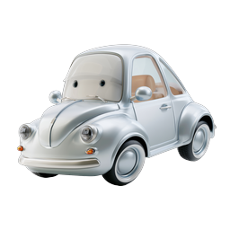 Cute Vintage Car Icon - Adorable 3D Animated Vehicle Design
