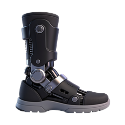 Futuristic Cyber Exoskeleton Boot Icon | Sci-Fi Prosthetic