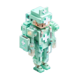 Biểu tượng 3D Nhân vật Cyber Medic Tương lai