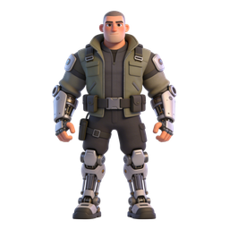 Robotic Soldier Icon for Innovation and Gaming