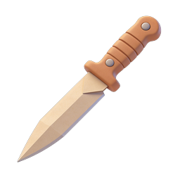 3D Dagger Knife Icon - Fantasy Weapon Design