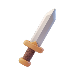 3D Dagger Sword Icon | Medieval Weapon Design