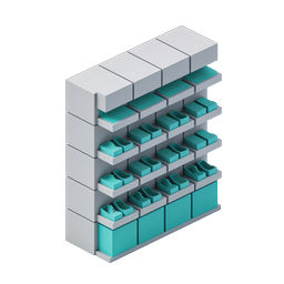 Damaged Brick Wall Isometric 3D Icon