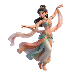 Dancing Princess 3D Character Icon | Animated Fantasy Icon