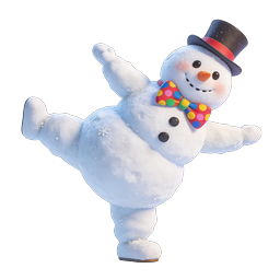 Dancing Snowman Icon - Festive Winter Christmas Character