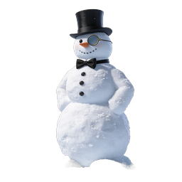 Dapper Snowman with Monocle Winter Holiday Icon