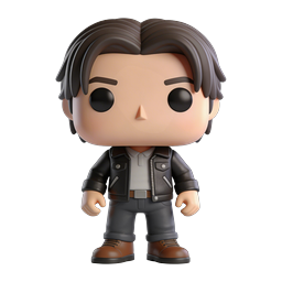 Dark-Haired Leather Jacket Vinyl Figure Character Icon