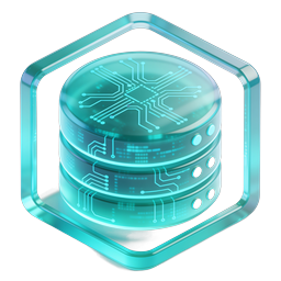 3D Database Server Icon | Modern Cloud Storage Technology