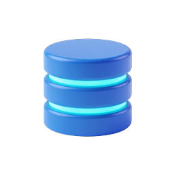 Blue Database Stack 3D Icon | Modern Data Storage