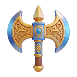Decorative Axe Icon for Fantasy Design Projects
