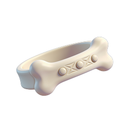 Decorative 3D Bone Icon - Pet Care & Veterinary Graphics