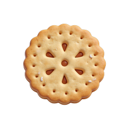 Decorative Cookie Icon - 3D Clay Style Food Icon
