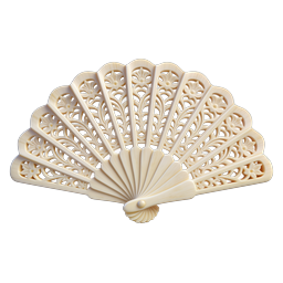 Elegant Decorative Folding Fan Icon | 3D Rendered