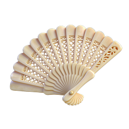 Decorative Folding Fan Icon - Elegant 3D Render